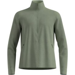 Bluza bez kaptura rozpinana Odlo Mid layer full zip GRID FLEECE. Szare bluzy bez kaptura męskie Odlo. Za 367.31 zł.