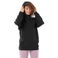 Bluza fitness damska Black Square-W. Czarne bluzy sportowe damskie SIROKO, na zimę, l, z bawełny. Za 169.00 zł.