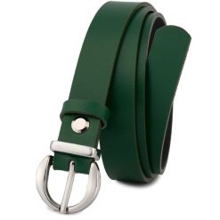 Pasek skórzany BELTIMORE r.90-105 cm O22 zielony. Zielone paski damskie bez wzorów. Za 49.90 zł.