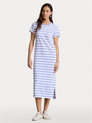 Polo Ralph Lauren Sukienka codzienna 211935608001 Niebieski Regular Fit. Niebieskie sukienki damskie Polo Ralph Lauren, na co dzień, xs, bez wzorów, z bawełny, bez kołnierzyka, bez ramiączek, proste. Za 469.99 zł.