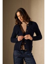 Perfect Cashmere Kaszmirowy kardigan "Friume" w kolorze granatowym rozmiar: XL. Niebieskie kardigany damskie Perfect Cashmere, xl, bez wzorów, z kaszmiru. Za 1,000.99 zł.