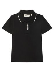 Calvin Klein Jeans Polo Embro Logo IB0IB02542 M Czarny Regular Fit. Czarne t-shirty chłopięce Calvin Klein Jeans, bez wzorów, z bawełny, bez ramiączek. Za 179.99 zł.