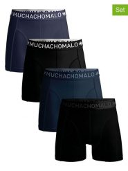 Muchachomalo Bokserki (4 pary) w kolorze czarnym i granatowym rozmiar: XL. Czarne bokserki męskie Muchachomalo, bez wzorów. Za 129.95 zł.