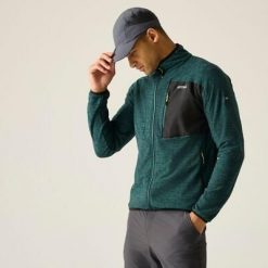 Męska bluza polarowa Scaris z zamkiem błyskawicznym i marlowym wykończeniem. Niebieskie bluzy bez kaptura męskie Regatta, m, z polaru. Za 229.99 zł.