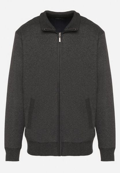 Ciemnoszary Ocieplany Kardigan z Wełną Zapinany na Suwak Acendrie. Szare kardigany męskie Born2be, m, bez wzorów, z dzianiny, klasyczne, bez kołnierzyka. Za 39.99 zł.