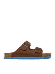 Rieker Klapki CEO-21190-28 Brązowy. Brązowe klapki i japonki męskie Rieker, z nubiku. Za 359.99 zł.