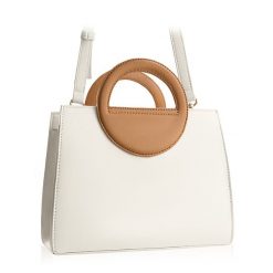 Usztywniana torebka damska MILEY BETLEWSKI® ecru. Torebki klasyczne damskie bez wzorów, wizytowe, bez kołnierzyka, bez ramiączek. Za 79.95 zł.