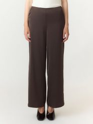 YAS Spodnie w kolorze brązowym rozmiar: XL. Brązowe spodnie materiałowe damskie YAS, bez wzorów, z materiału. Za 179.95 zł.