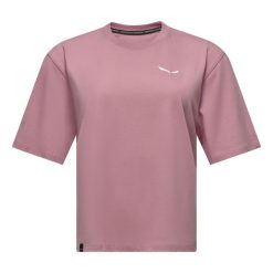 Damska koszulka o luźnym kroju Salewa Eagle Sunset. Czerwone t-shirty damskie Salewa, m, bez wzorów, z bawełny, bez kołnierzyka. Za 231.50 zł.