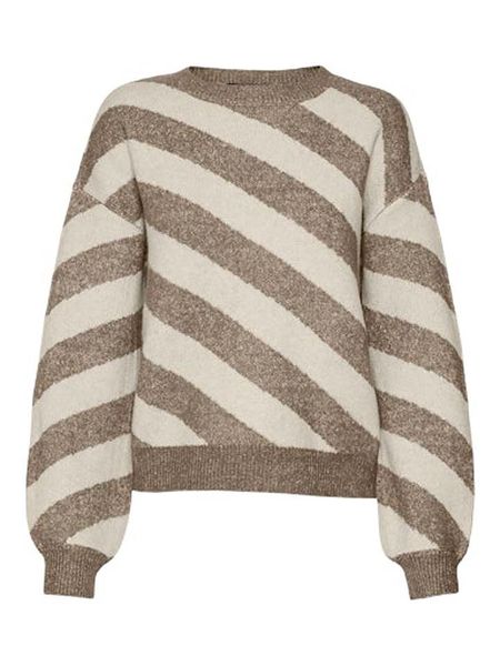 Vero Moda Sweter w kolorze jasnobrązowo-beżowym rozmiar: XL. Brązowe swetry klasyczne damskie Vero Moda, xl, ze splotem, bez kołnierzyka. Za 144.95 zł.
