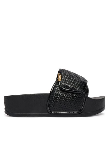 Liu Jo Klapki Mykonos 04 BA6079 EX022 Czarny. Czarne klapki damskie Liu Jo, bez wzorów, ze skóry, bez obcasa. Za 329.99 zł.