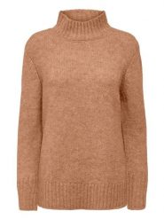 ONLY Sweter w kolorze karmelowym rozmiar: XS. Brązowe golfy damskie Only, xs, bez wzorów, bez ramiączek. Za 57.06 zł.