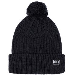 Czapka SUPER.NATURAL Pom Beanie. Czarne czapki męskie Super.natural, bez wzorów, sportowe. Za 135.99 zł.
