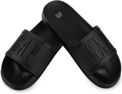 Damskie klapki sportowe miejskie na basen plażę czarne GAP AUSTIN. Czarne klapki damskie GAP, bez wzorów, z gumy, bez obcasa. Za 79.00 zł.