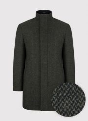 Płaszcz męski w kolorze zielonym P22WF-7X-016-Z-0 - Pako Lorente. Zielone płaszcze męskie Pako Lorente, m, bez wzorów, eleganckie. Za 399.99 zł.