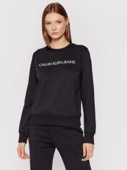 Calvin Klein Jeans Bluza J20J209761 Czarny Regular Fit. Czarne bluzy bez kaptura damskie Calvin Klein Jeans, m, z bawełny. Za 319.99 zł.