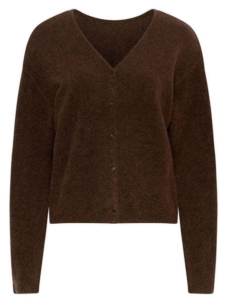 MOSS COPENHAGEN Kardigan "Milania" w kolorze ciemnobrązowym rozmiar: XS/S. Brązowe kardigany damskie MOSS COPENHAGEN, s, bez wzorów, z poliamidu. Za 204.48 zł.