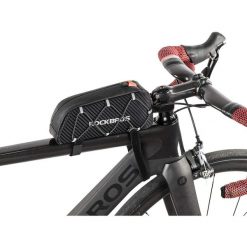 Torba rowerowa Rockbros na ramę z plecionką. Czarne torebki klasyczne damskie ROCKBROS, bez wzorów, bez dodatków. W wyprzedaży za 55.99 zł.