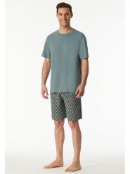Schiesser Piżama w kolorze turkusowym rozmiar: 48. Niebieskie piżamy męskie Schiesser, bez wzorów, z bawełny, bez ramiączek. Za 108.99 zł.