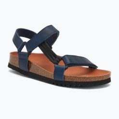 Sandały Scholl Heaven Ad Med. Niebieskie obuwie trekkingowe damskie Scholl, z materiału, bez zapięcia. Za 279.99 zł.