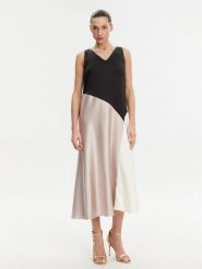 DKNY Sukienka koktajlowa DD4K6D69 Kolorowy Regular Fit. Sukienki damskie DKNY, bez wzorów, z syntetyku, wizytowe, bez kołnierzyka, bez ramiączek. Za 459.99 zł.