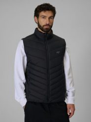 4F Bezrękawnik z wypełnieniem syntetycznym męski - czarny S. Czarne kamizelki męskie 4f, m, z materiału. Za 199.99 zł.