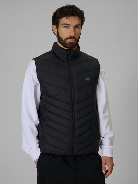 4F Bezrękawnik z wypełnieniem syntetycznym męski - czarny S. Czarne kamizelki męskie 4f, m, z materiału. Za 199.99 zł.