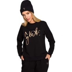 Czapka Beanie z Haftem - Czarna. Czarne czapki zimowe damskie MOE, z bawełny. Za 96.90 zł.