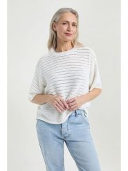 Josephine & Co Koszulka "Joyce" w kolorze białym rozmiar: S. Białe bluzki damskie Josephine & Co, s, bez wzorów, z wełny, bez kołnierzyka, bez ramiączek. Za 195.99 zł.