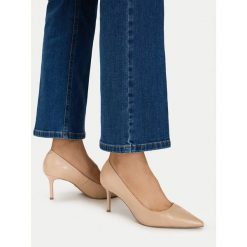 Szpilki GINO ROSSI. Brązowe szpilki Gino Rossi, bez wzorów, bez obcasa. Za 279.99 zł.