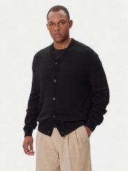 Armani Exchange Kardigan XM001914 AF14008 UC001 Czarny Regular Fit. Czarne kardigany męskie Armani Exchange, m, bez wzorów, z bawełny, bez kołnierzyka. Za 659.99 zł.