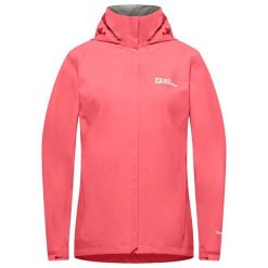 Kurtka przeciwdeszczowa damska Jack Wolfskin Trailtime 2L. Czerwone kurtki przeciwdeszczowe damskie Jack Wolfskin, l, bez kaptura. Za 399.99 zł.