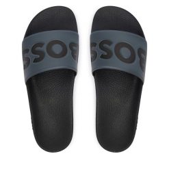 Klapki BOSS. Szare klapki i japonki męskie Boss. Za 229.99 zł.