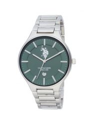 U.S. Polo Assn. Zegarek kwarcowy w kolorze srebrno-zielonym rozmiar: onesize. Szare, analogowe zegarki męskie U.S. Polo Assn., metalowe. Za 173.99 zł.