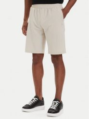 KARL LAGERFELD Szorty sportowe 265701 562034 Beżowy Regular Fit. Brązowe szorty męskie Karl Lagerfeld, bez wzorów, z syntetyku, sportowe. Za 589.99 zł.