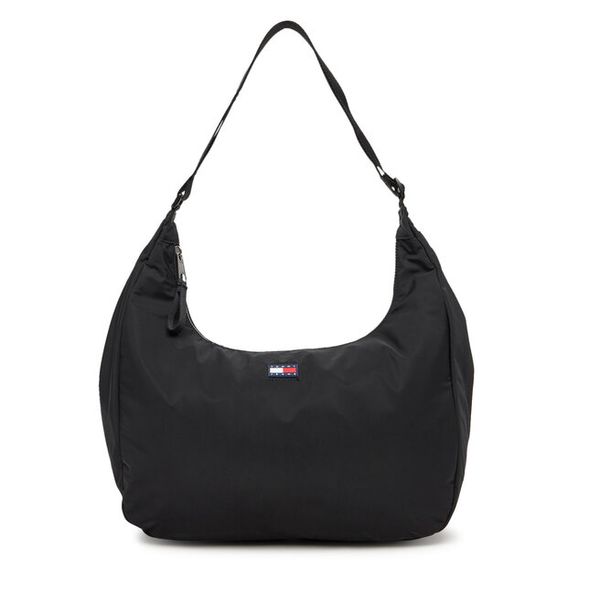 Torebka Tommy Jeans. Czarne torebki klasyczne damskie Tommy Jeans, bez wzorów, z jeansu, bez dodatków. Za 219.99 zł.