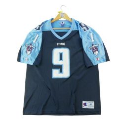 Second life - Champion męska koszulka NFL Tennessee Titans 9 Y2K - Stan dobry. Niebieskie t-shirty sportowe męskie CHAMPION, m, bez ramiączek, do piłki nożnej. Za 170.36 zł.