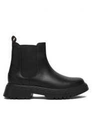 Timberland Sztyblety Valley Chelsea TB0A42BXW021 Czarny. Czarne botki damskie Timberland, ze skóry, bez obcasa, na płaskiej podeszwie, bez zapięcia. Za 619.99 zł.
