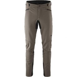 Spodnie do biegania w terenie softshell Gonso. Szare spodnie materiałowe męskie Gonso, bez wzorów, z materiału. Za 518.50 zł.