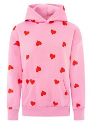 Zwillingsherz Bluza "Hearts" w kolorze jasnoróżowym rozmiar: M. Różowe bluzy z kapturem damskie Zwillingsherz, m. Za 179.95 zł.
