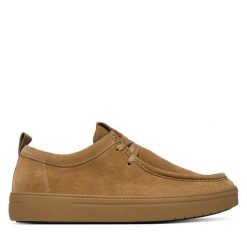 Półbuty Tommy Hilfiger. Brązowe półbuty męskie Tommy Hilfiger, bez zapięcia. Za 359.99 zł.