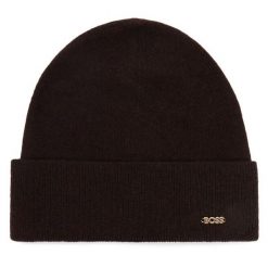 Czapka BOSS. Brązowe czapki zimowe damskie Boss. Za 299.99 zł.
