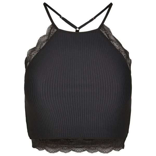 Plon top femme Urban Classic Top. Czarne topy damskie Urban Classics, bez wzorów, bez kołnierzyka. Za 134.50 zł.