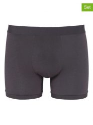 Sloggi Bokserki (2 pary) "Go Allround Short" w kolorze antracytowym rozmiar: 36-42. Czarne bokserki męskie Sloggi, bez wzorów. Za 65.85 zł.