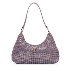 Torebka Guess. Fioletowe torebki klasyczne damskie Guess, z aplikacjami, bez dodatków. Za 544.99 zł.