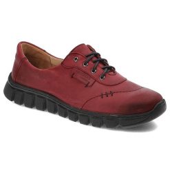 Czerwone Półbuty Helios Modne Buty Damskie. Czerwone półbuty damskie Helios, bez wzorów, ze skóry, klasyczne, bez obcasa. Za 209.00 zł.