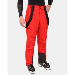 Męskie spodnie narciarskie Kilpi MIMAS-M. Czerwone spodnie materiałowe męskie Kilpi, bez wzorów, sportowe. Za 613.12 zł.