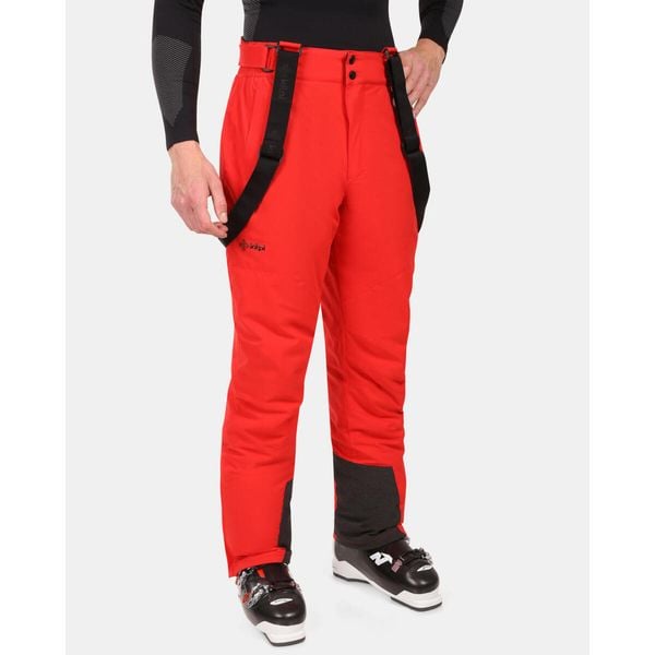 Męskie spodnie narciarskie Kilpi MIMAS-M. Czerwone spodnie materiałowe męskie Kilpi, bez wzorów, sportowe. Za 525.33 zł.