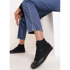 Czarne Trampki Kylsya. Czarne trampki i tenisówki damskie Renee, bez wzorów, z gumy. Za 49.99 zł.