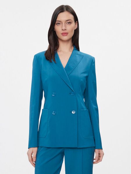 Weekend Max Mara Marynarka Nervoso 2415041041 Niebieski Regular Fit. Niebieskie marynarki i żakiety damskie Weekend Max Mara, bez wzorów, z wełny. Za 1,129.00 zł.